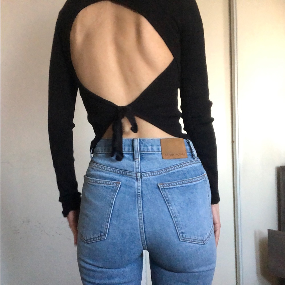 H&M Black open-backed top